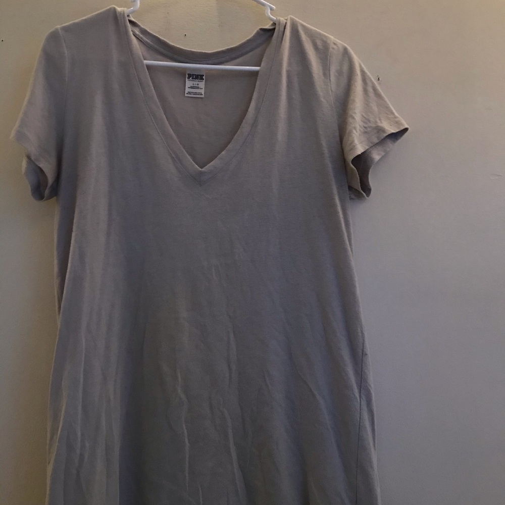 victoria secret grey v neck
